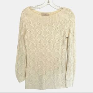 LOFT Rabbit Hair Blend Sweater in creamy white
